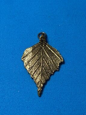 Gold Leaf Pendant Charm